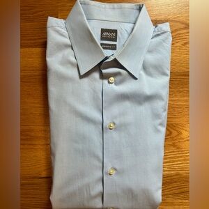 Armani Collezioni Modern Fit Fine Stripe Dress Shirt 17 43